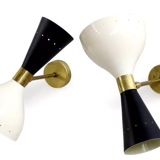 Paire appliques moonlight white&black