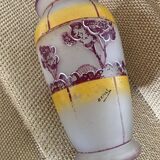 PAIR OF GLASS PASTE VASES