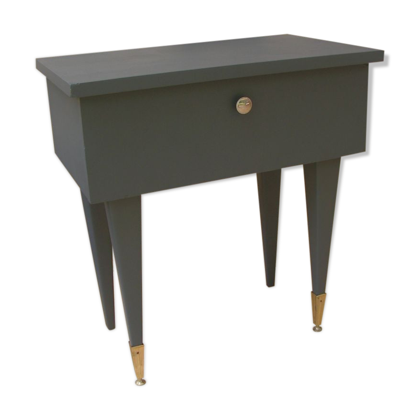 Grey vintage bedside table