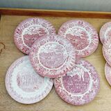 8 English Ironstone decor plates