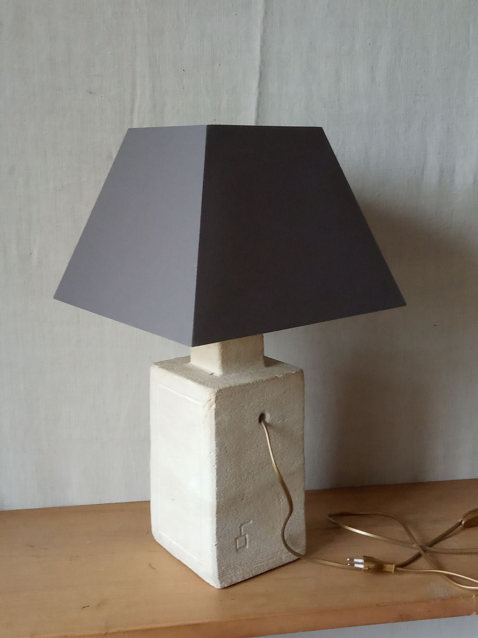 Lampe en pierre années 70