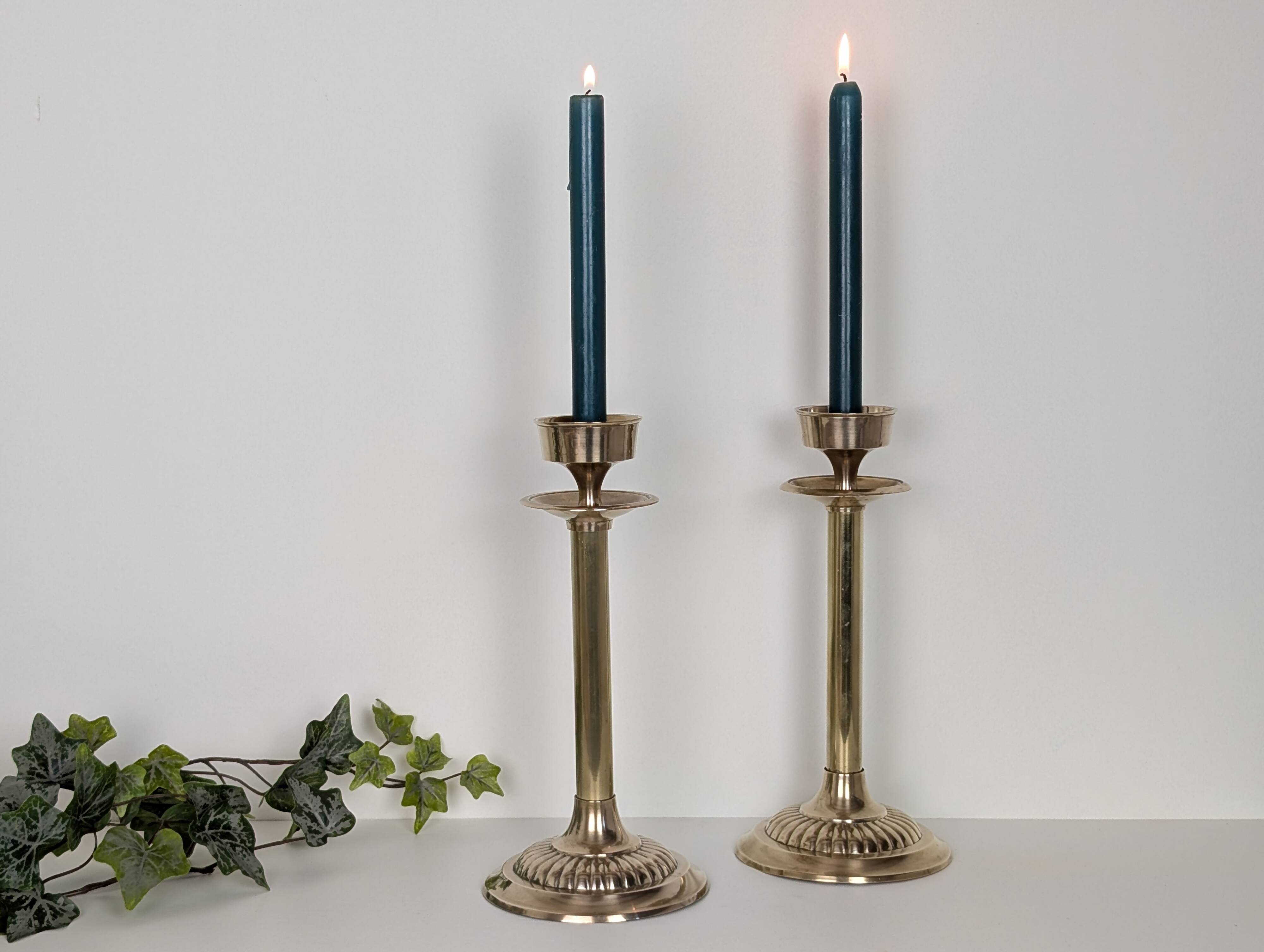 Pair of brass candlesticks