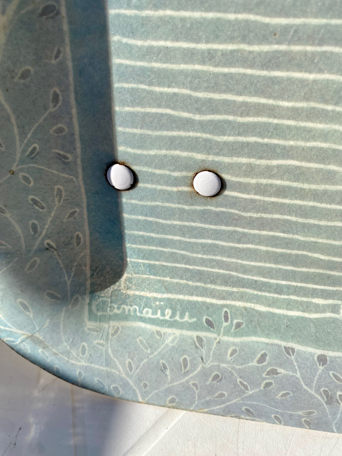 Vintage standing breakfast tray