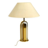 1970s XXL brass glass table lamp from Vereinigte Werkstätten Collection
