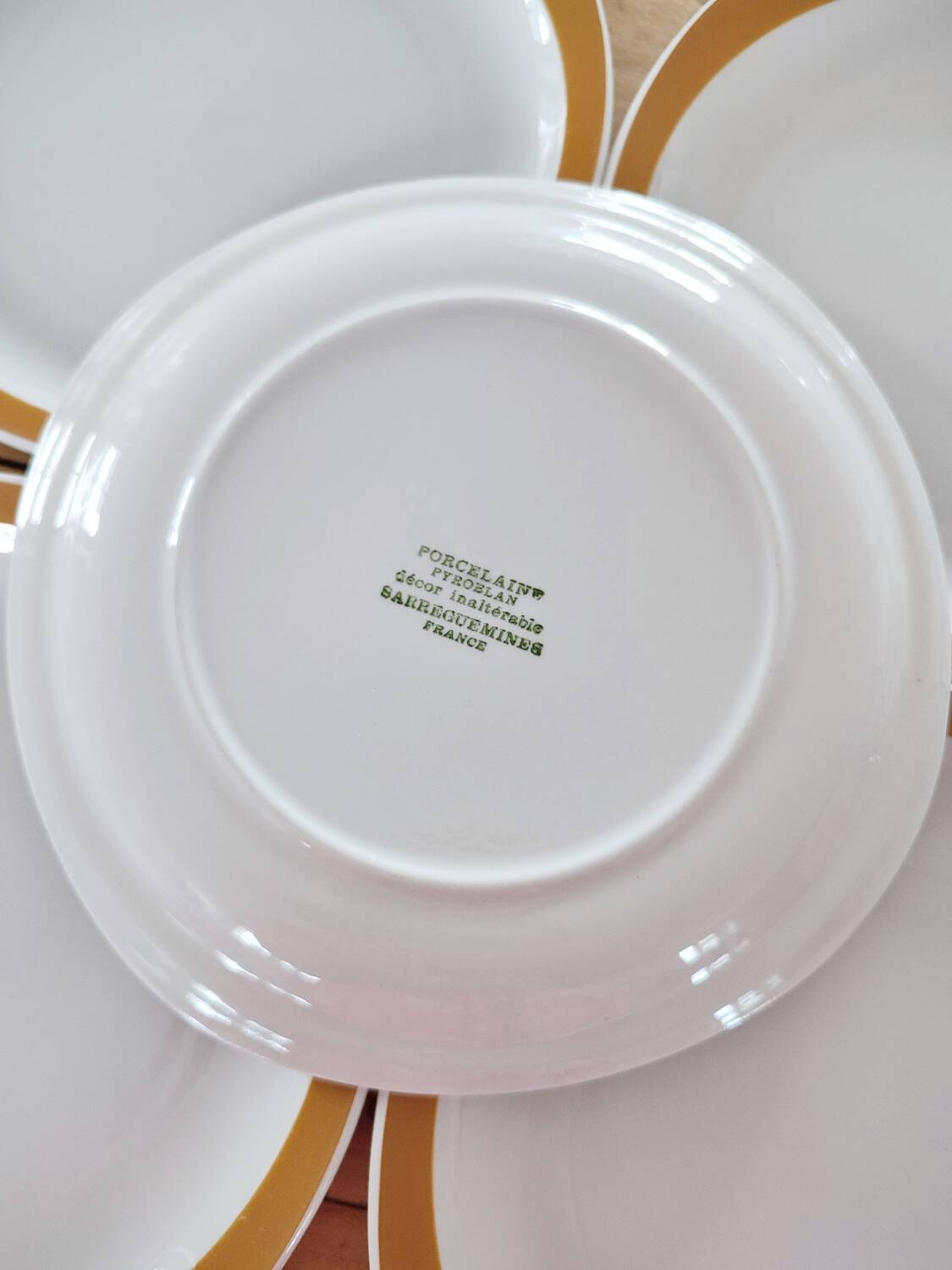 Lot de 6 assiettes porcelaine Sarreguemines