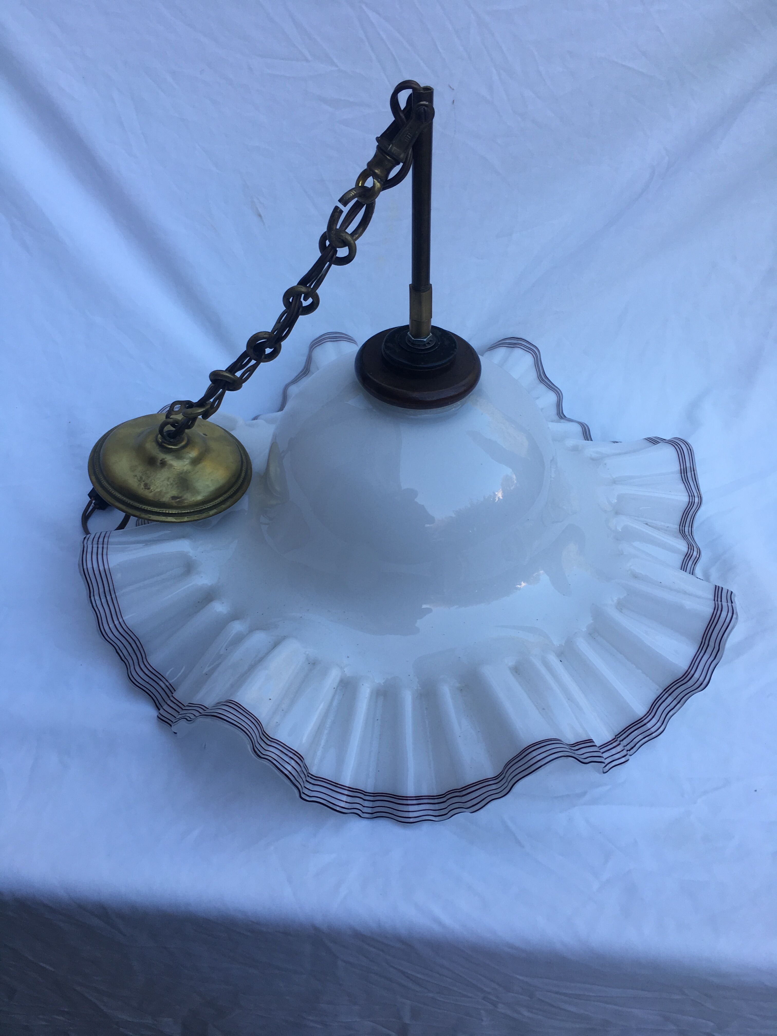 Opaline hanging lamp