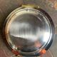 Vintage stainless steel vegetable dish AR CAS 18/10 – brass handles