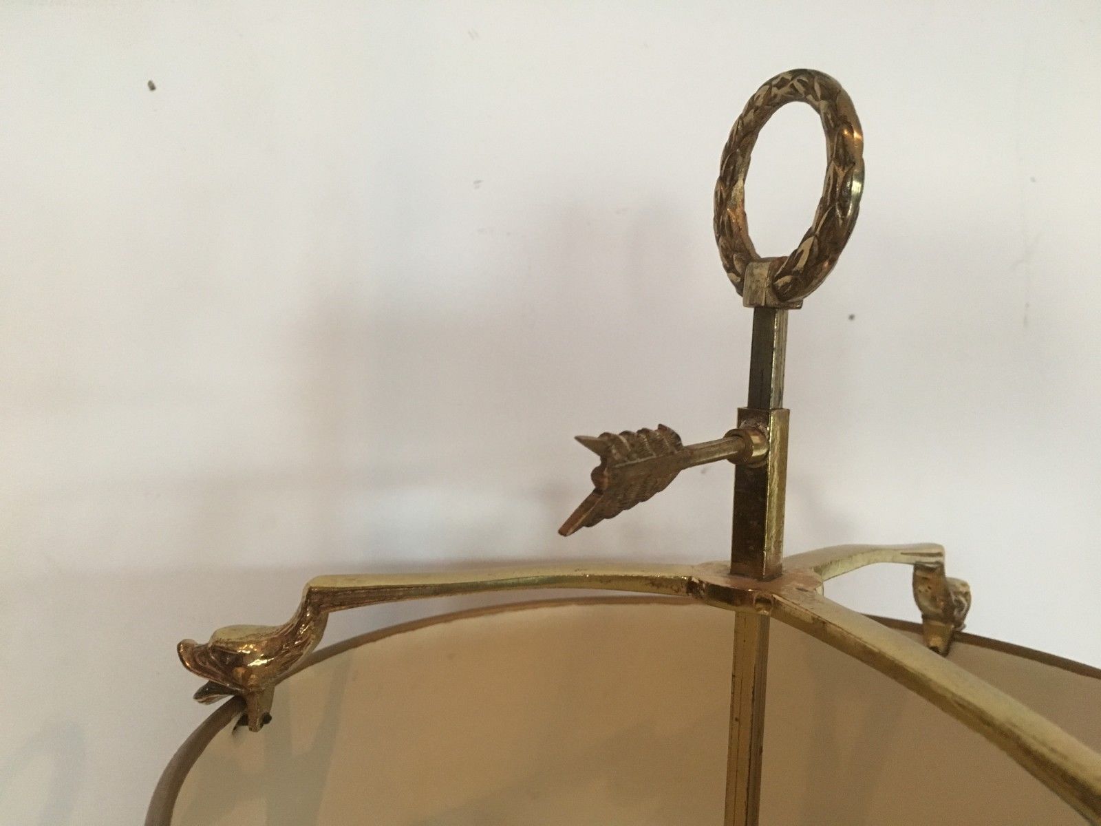 Lamp in bronze and painted metal