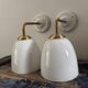 Paire d’appliques murales blanches