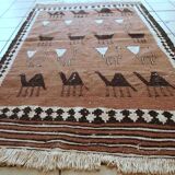 Ancient persian ardabil handmade carpet 92cm x 142cm 1930s, 1c667