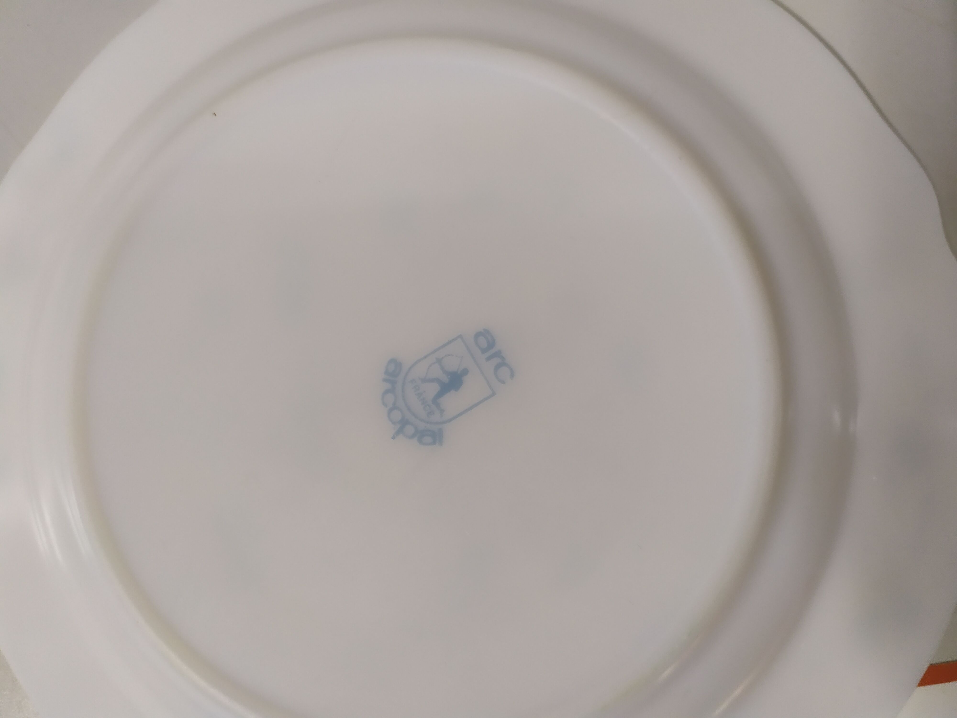 Set de 6 assiettes creuse  Arcopal Véronica myosotis fleur bleu vintage