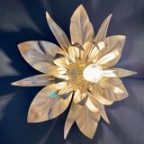 Vintage wall lamp golden leaves