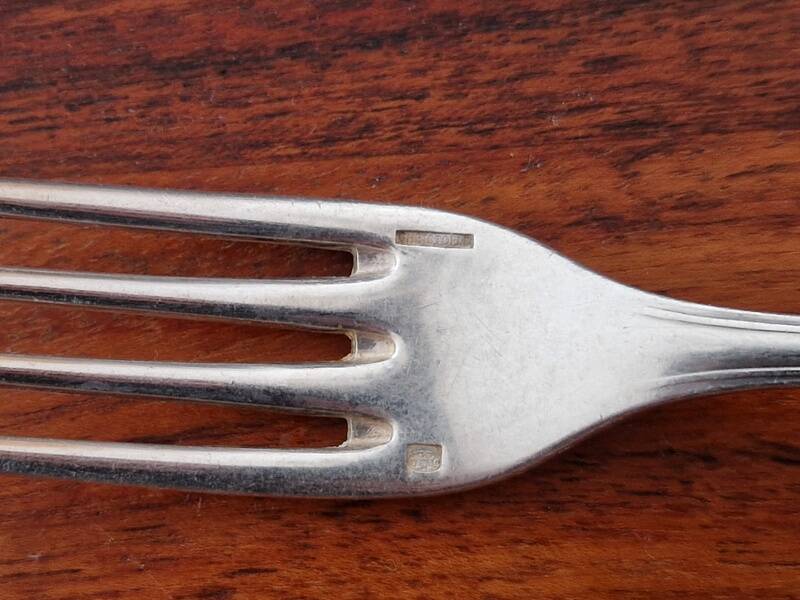 Christofle - Set of 2 Marot Bérain model dessert forks in silver-plated metal