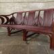 Pencil reed rattan bamboo coastal palm leaf bench sofa, Vivai del Sud 1970s