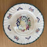 Large flat plate Longwy old Rouen