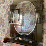 Illuminated bathroom wall mirror 70s