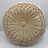Coussin rond velours vintage
