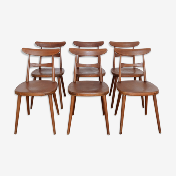 6 chaises scandinaves bistrot