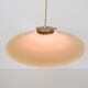 Mid-century modern yellow glass pendant light 1960's