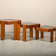 Gianfranco Frattini Nesting Tables in stained wood for Cassina and Meblo, 1