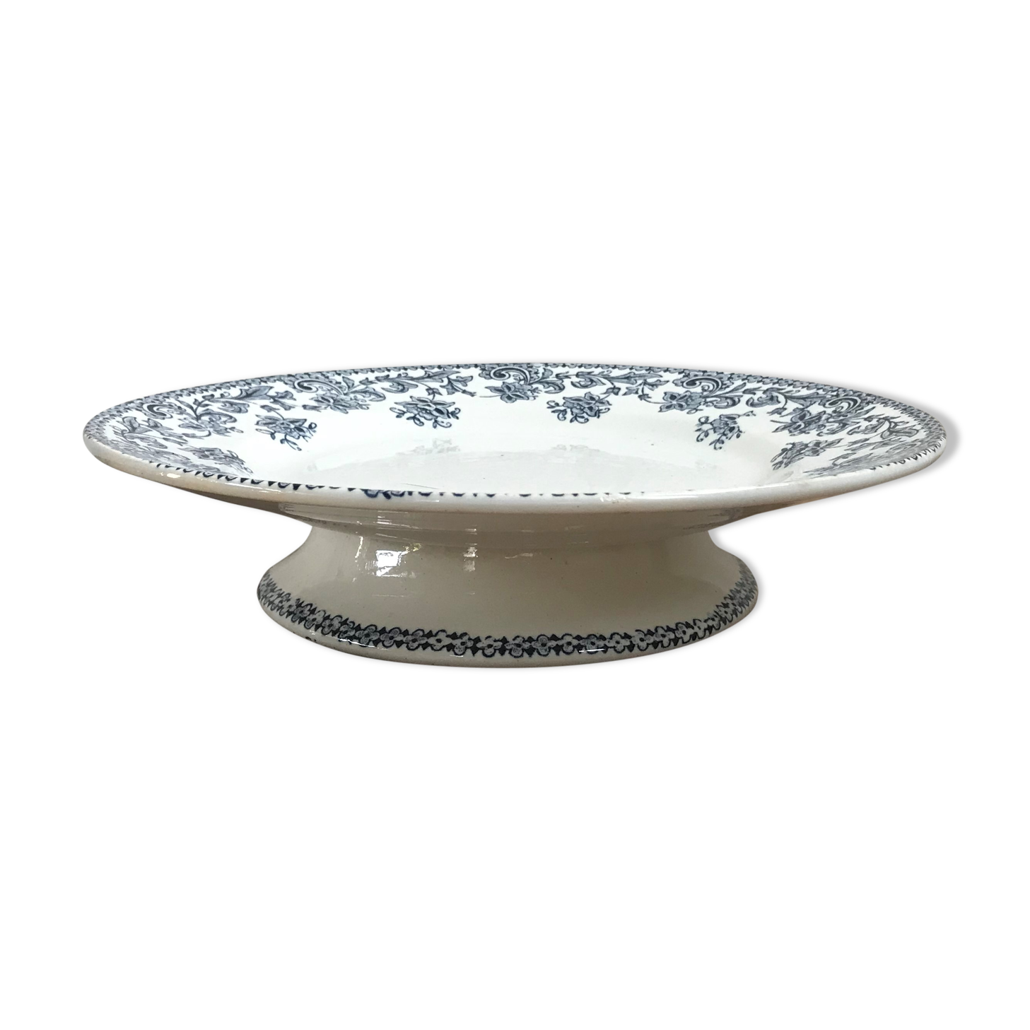 Plat sur piédouche terre de fer  St Amand