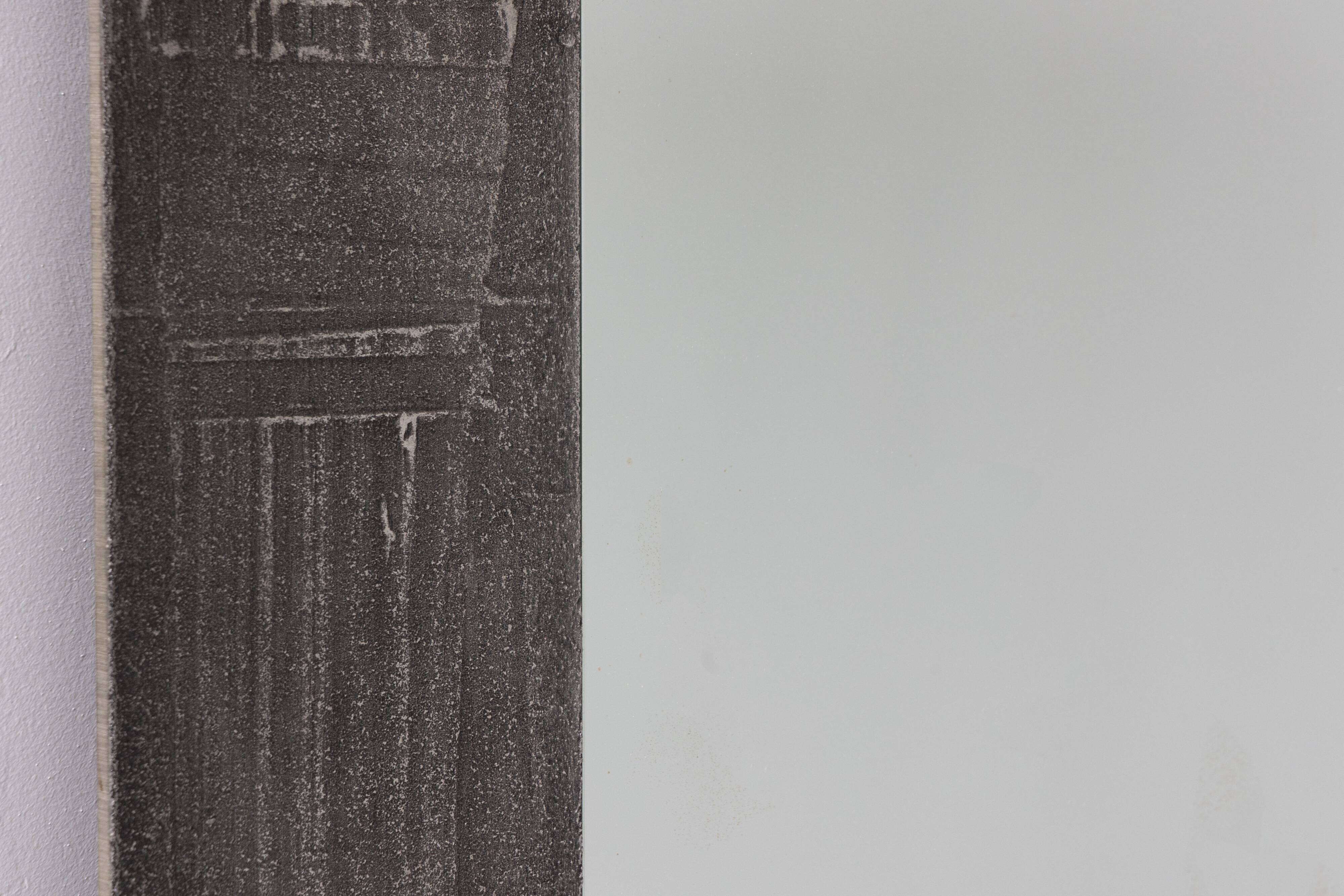 Cast Aluminum Mirror by Lorenzo Burchiellaro, Italy, 1970s