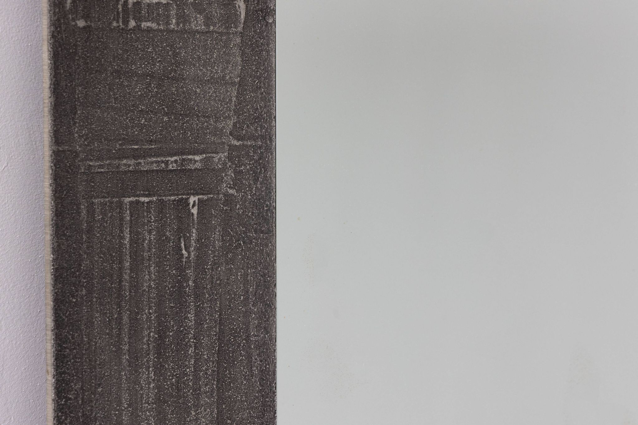 Cast Aluminum Mirror by Lorenzo Burchiellaro, Italy, 1970s