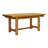 Solid pine table, attributed to Georges Robert, France, 1960s.