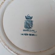 Saint Amand soup tureen model Guadeloupe with a floral decoration in Terre de Fer.
