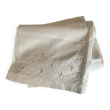 Old linen/cotton sheet openwork top sheet
