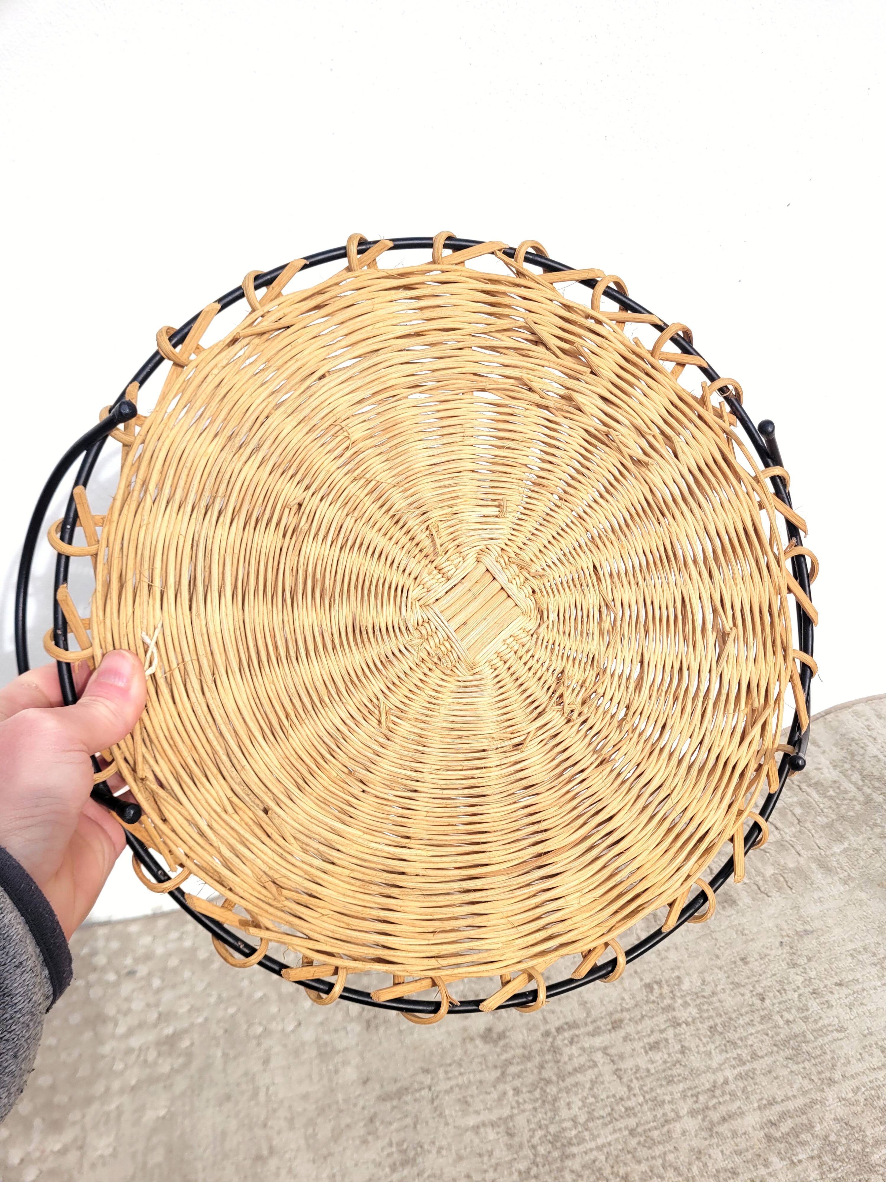Round Rattan Serving Tray