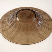 Plat Verror verre fumé gravé