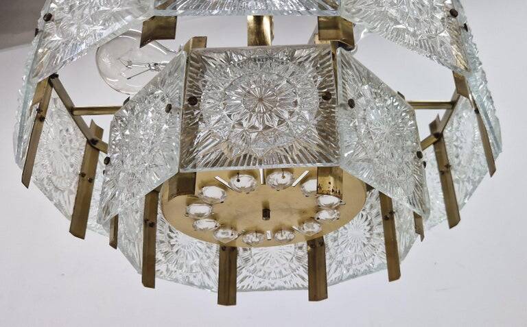 Midcentury Chandelier designed by Jaroslav Bejvl, Kamenicky Senov, 1970s