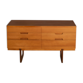 Restored teak retro uniflex 1960s chest of drawers sideboard q range by gunther hoffstead