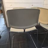 4 Max Stacker chairs in chrome metal from the 1970s.