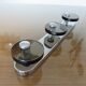 Fontana Arte chrome metal and smoked glass coat rack 70