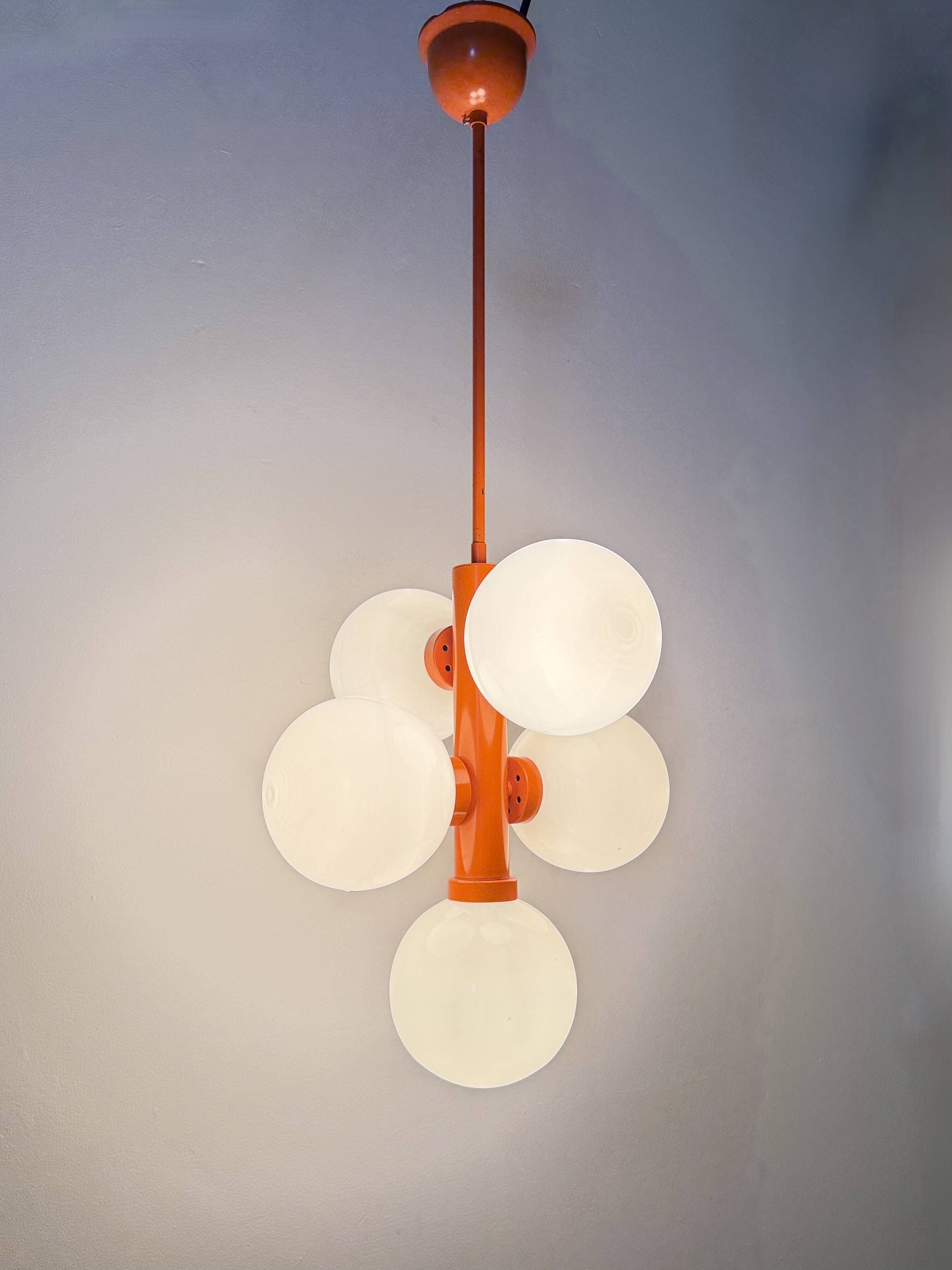 Mid-century atomic sputnik pendant lamp , 1970s