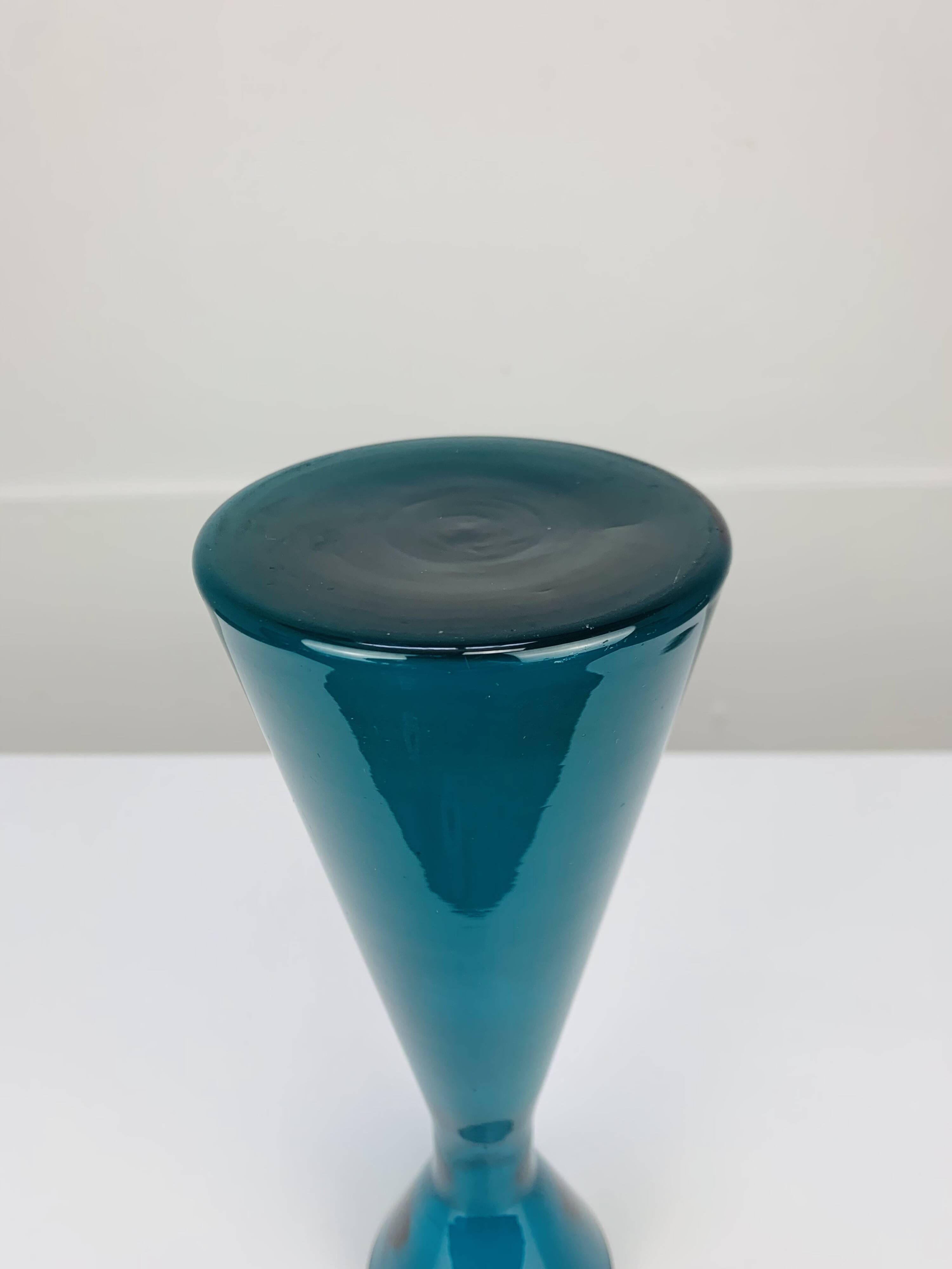 Vase scandinave verre bleu Kaj Franck Iittala