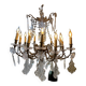Crystal and bronze chandelier