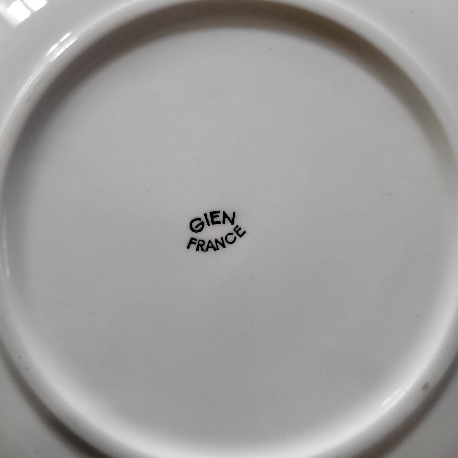 Gien dinner plates – painted roses – 1960s – set of 8 – ø 24 cm