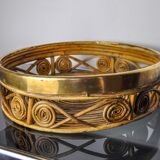 Rattan and brass centerpiece, Italy, 1970