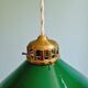 Art Deco pendant light in conical green opaline, 1920s-30s