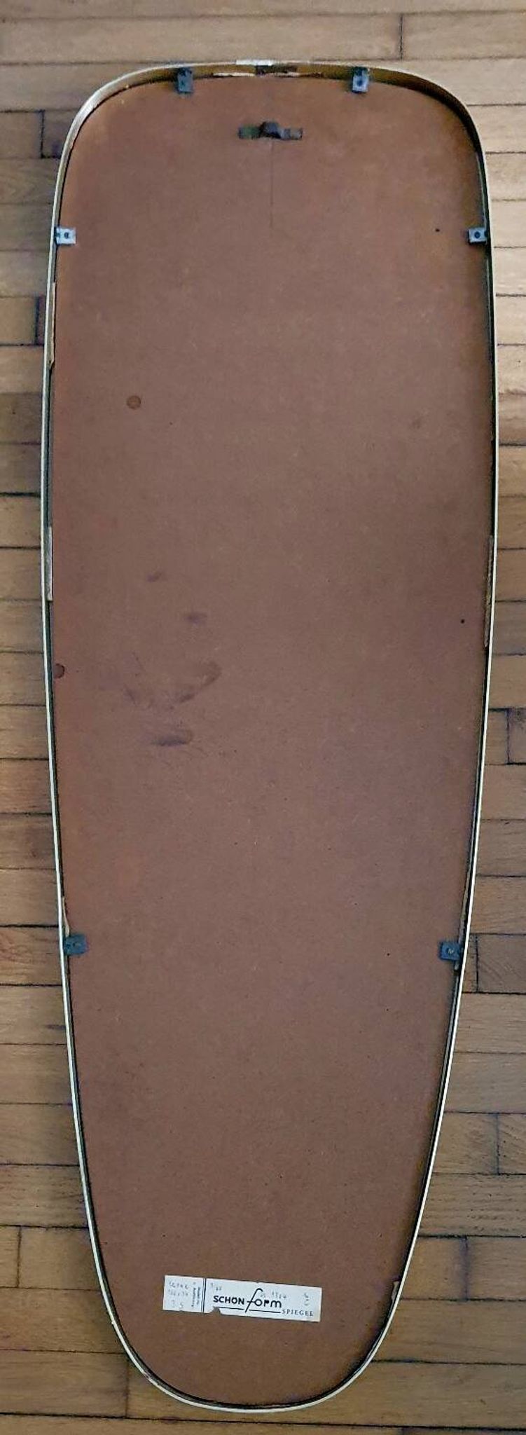Miroir vintage ovoïde Schön - années 60