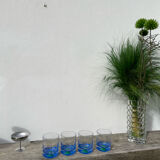 4 Verres à eau ou whisky Luminarc vert et bleu