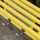 Yellow vintage coat holder