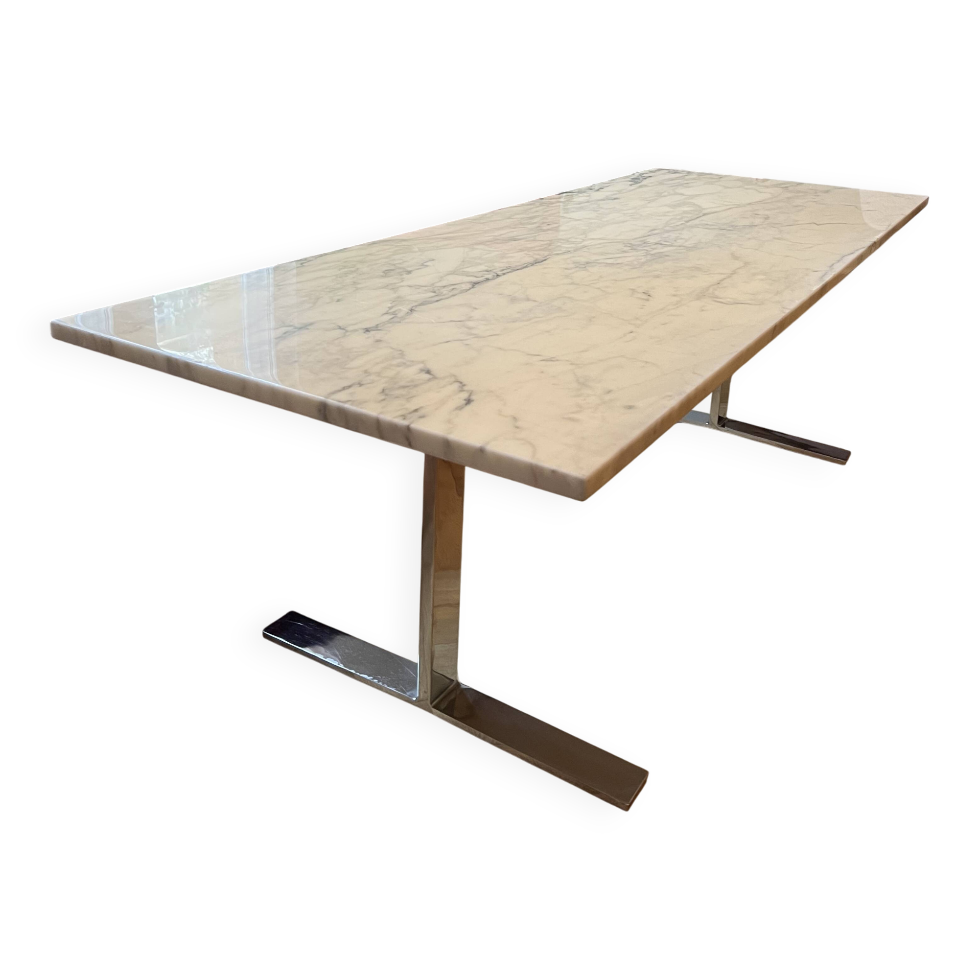 Mid-century style Carrara marble table