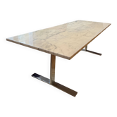 Table en marbre de Carrare style milieu du siècle