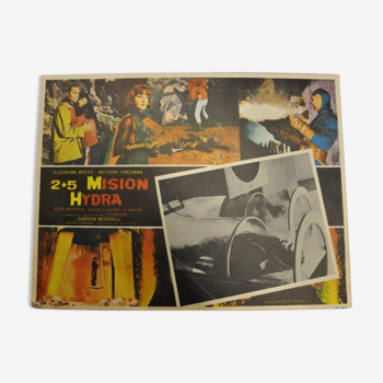 Affiche de cinéma mexicaine "lobby card" Mission hydra années 50 SF