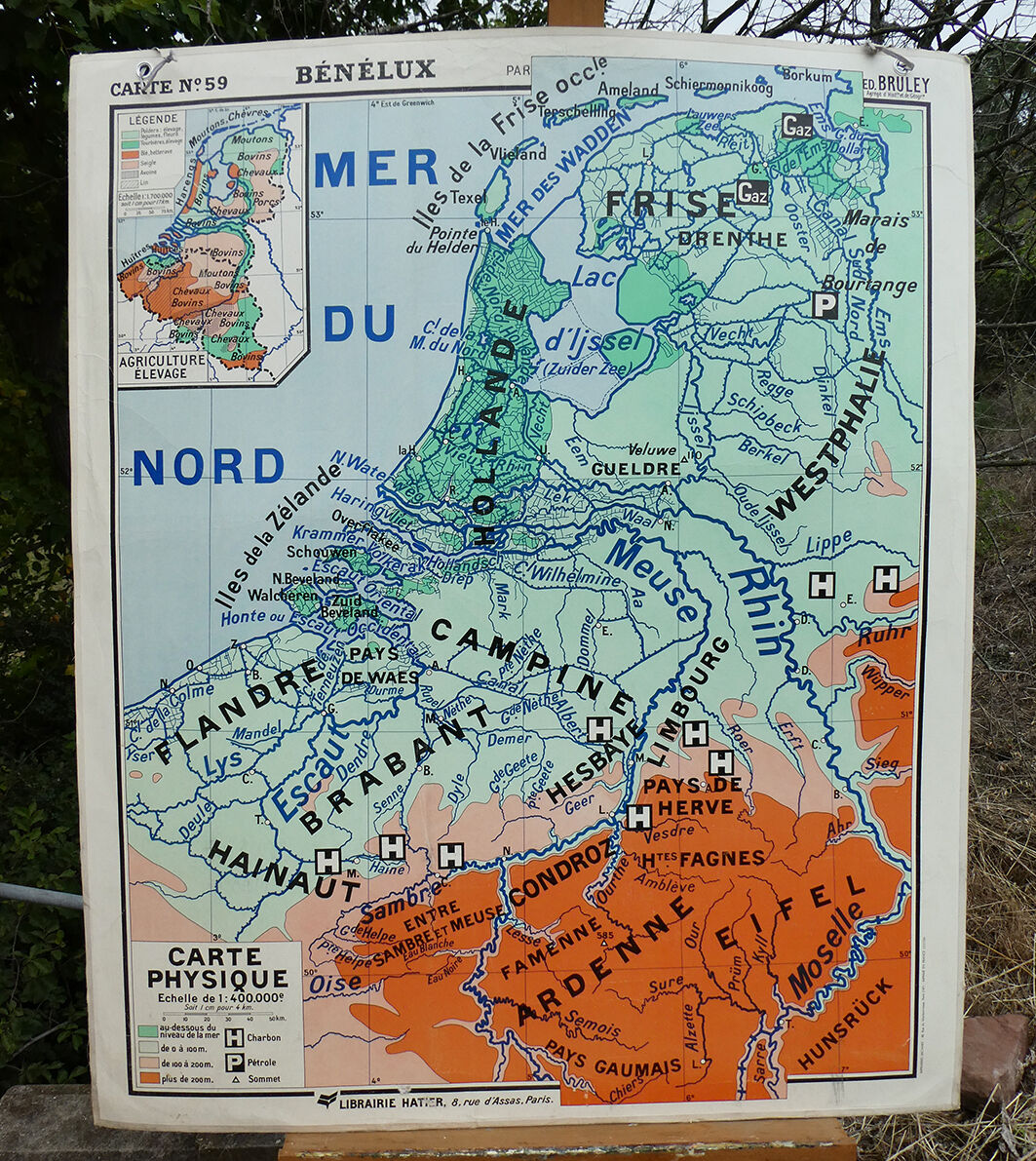 Former school card "Benelux" No.59 Hatier