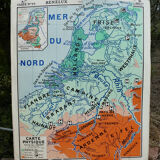 Ancienne carte scolaire "Bénélux" N°59 Hatier